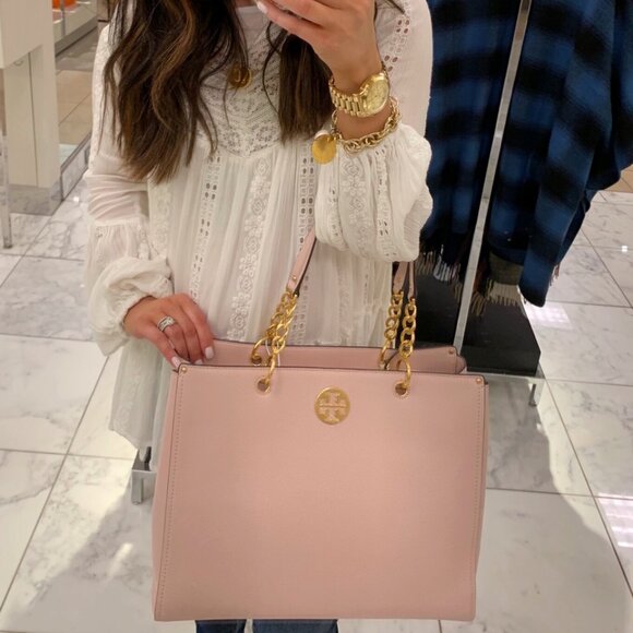 Tory Burch Everly Leather Tote - Picture 1 of 3